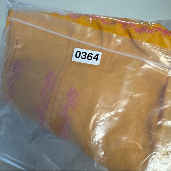 Maeve Anthropologie Mustard Yellow Embroidered Boho Tank Top Size L - Picture 13 of 13